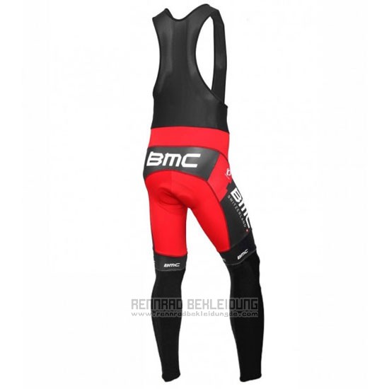 2016 Fahrradbekleidung BMC Shwarz und Rot Trikot Langarm und Tragerhose